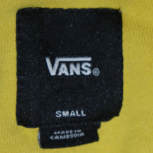 Vans Women's Yellow Pullover Hoodie Small Cotton Blend Casual Sweatshirt