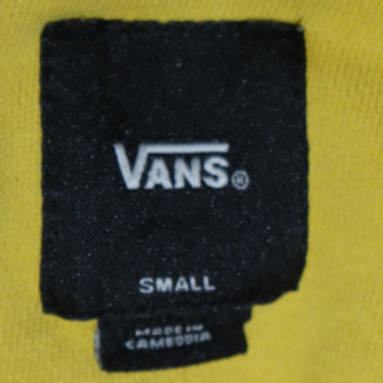 Vans Women's Yellow Pullover Hoodie Small Cotton Blend Casual Sweatshirt