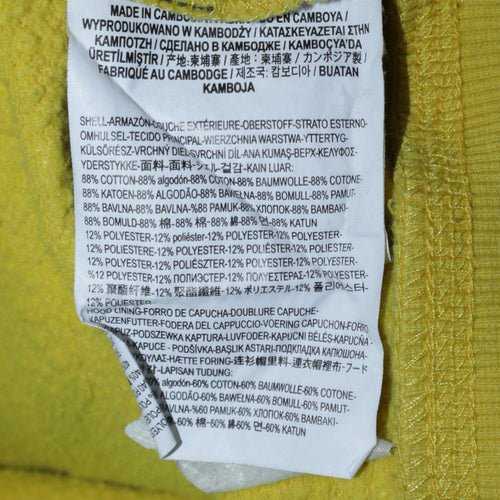 Vans Women's Yellow Pullover Hoodie Small Cotton Blend Casual Sweatshirt