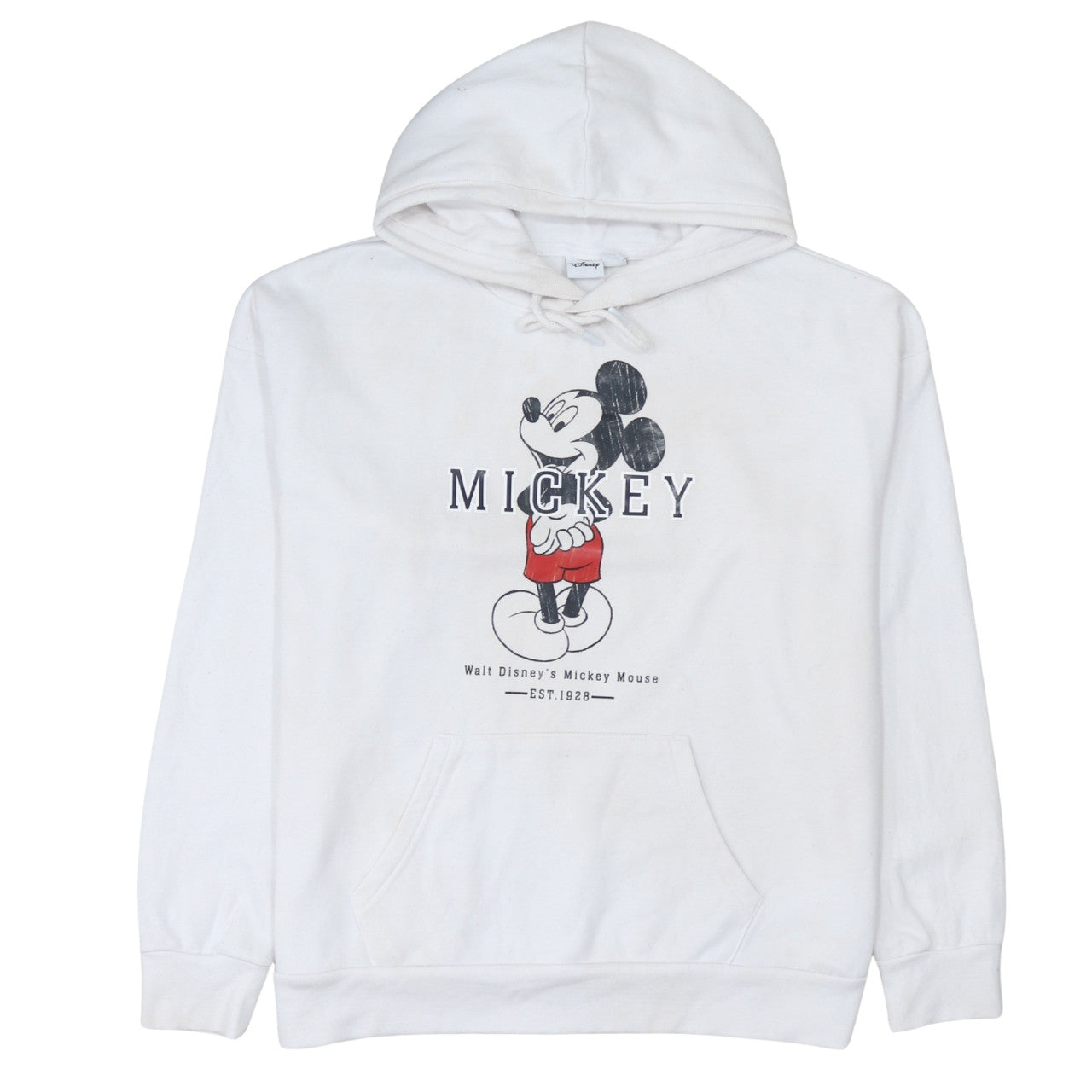 Primark Disney Women's White Mickey Mouse Pullover Hoodie Size M 12/14
