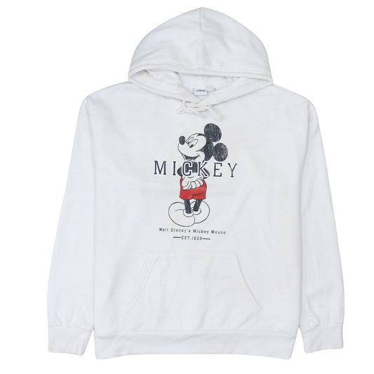 Primark Disney Women's White Mickey Mouse Pullover Hoodie Size M 12/14