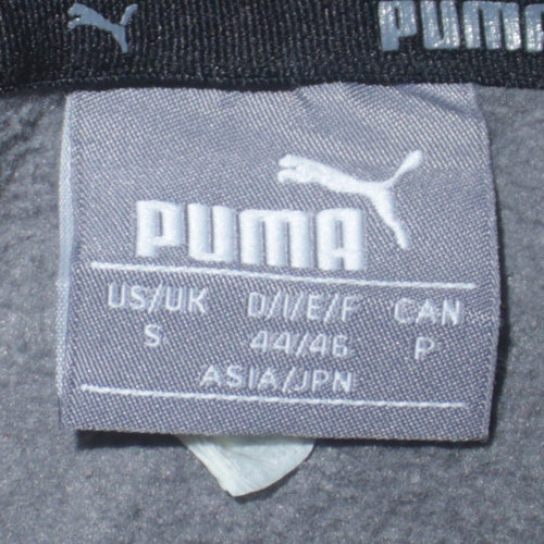 Puma Men's Grey Pullover Hoodie Small Graphic Print Sportswear