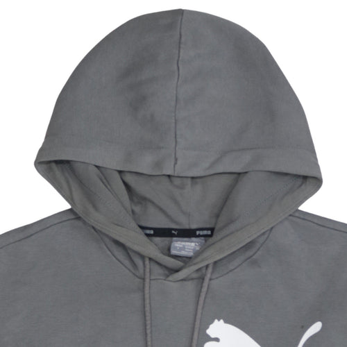 Puma Men's Grey Pullover Hoodie Small Graphic Print Sportswear