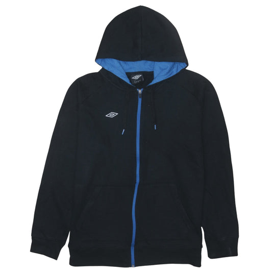 Umbro Men's Black Full Zip Hoodie L Sports Casual Fleece