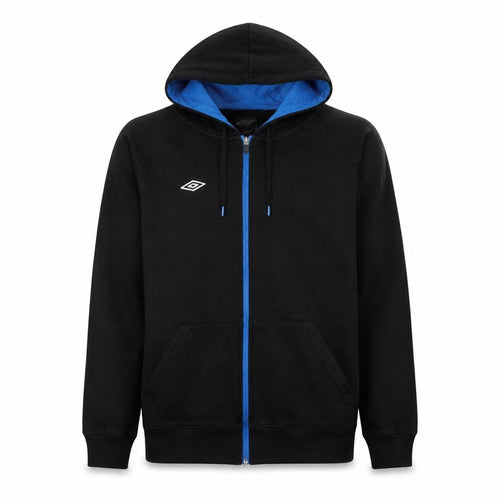 Umbro Men's Black Full Zip Hoodie L Sports Casual Fleece