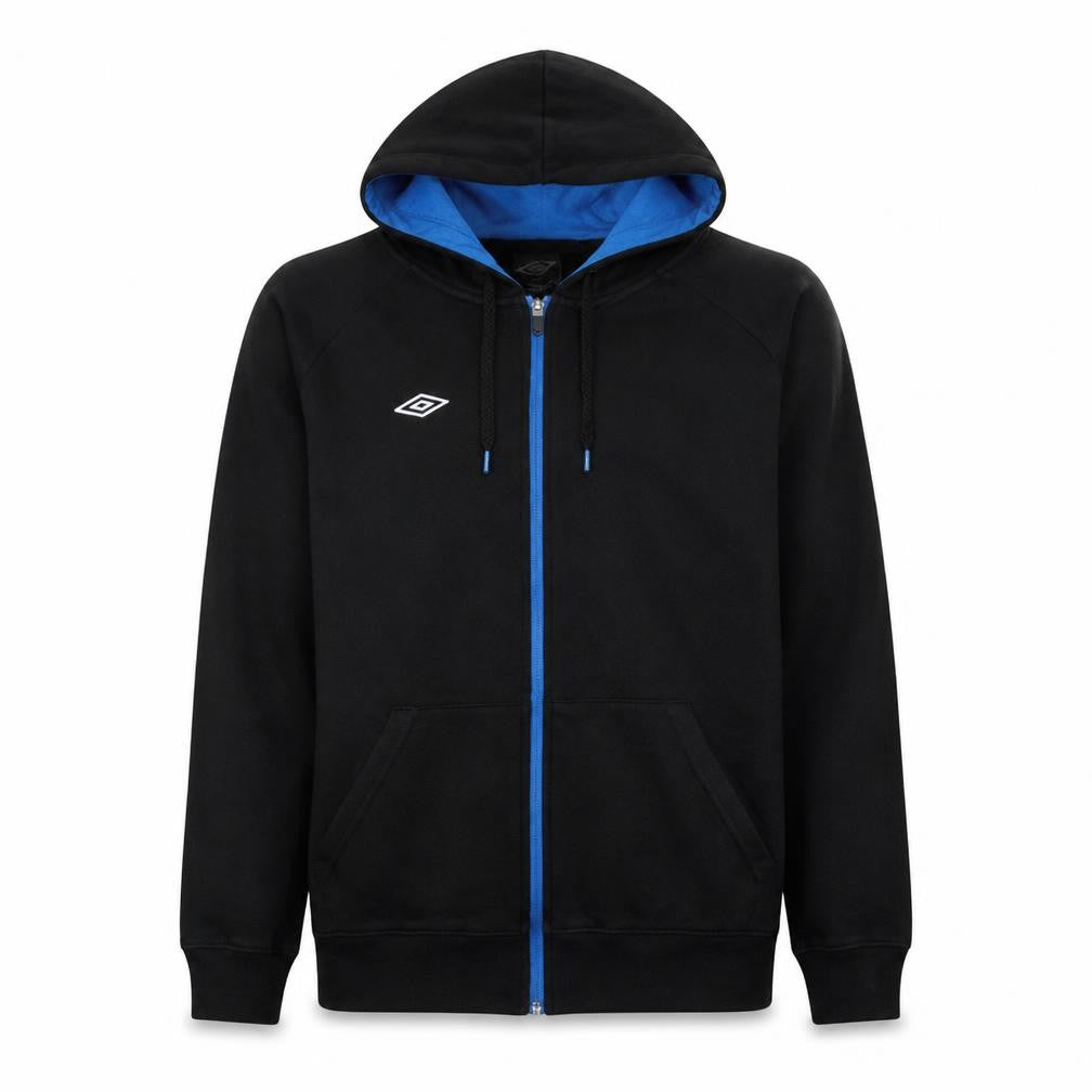 Umbro Men's Black Full Zip Hoodie L Sports Casual Fleece