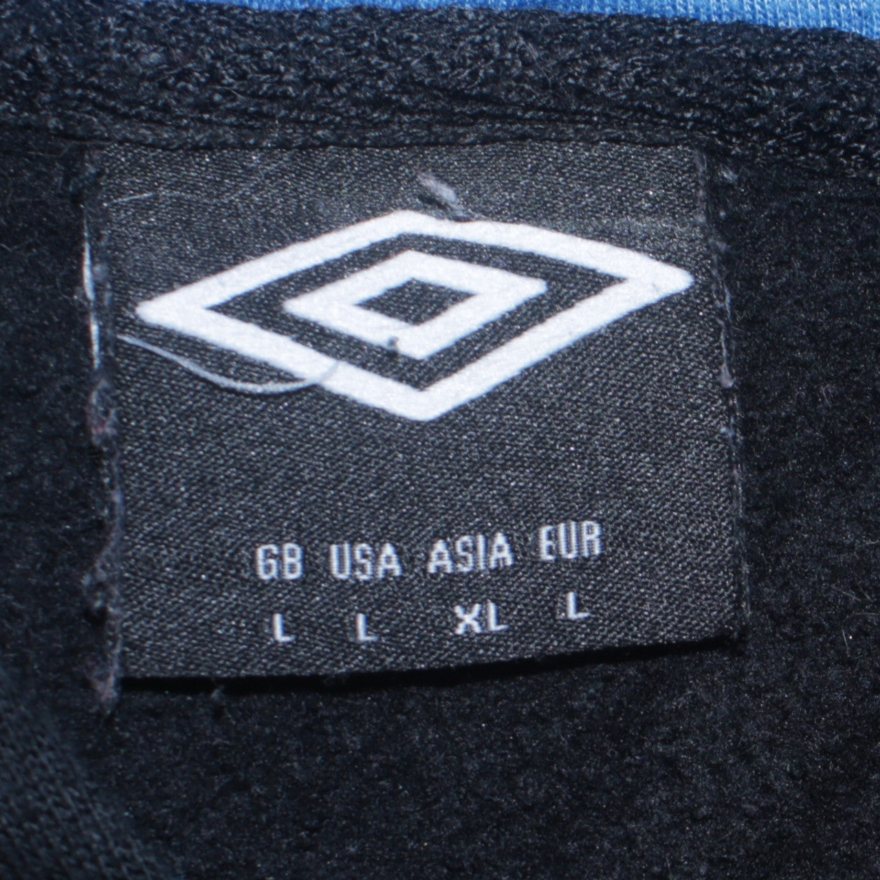Umbro Men's Black Full Zip Hoodie L Sports Casual Fleece