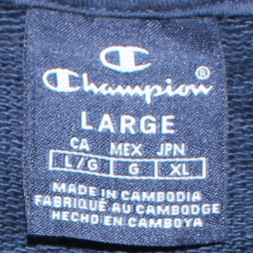 Champion Men's Blue Large Pullover Crew Neck Sweatshirt