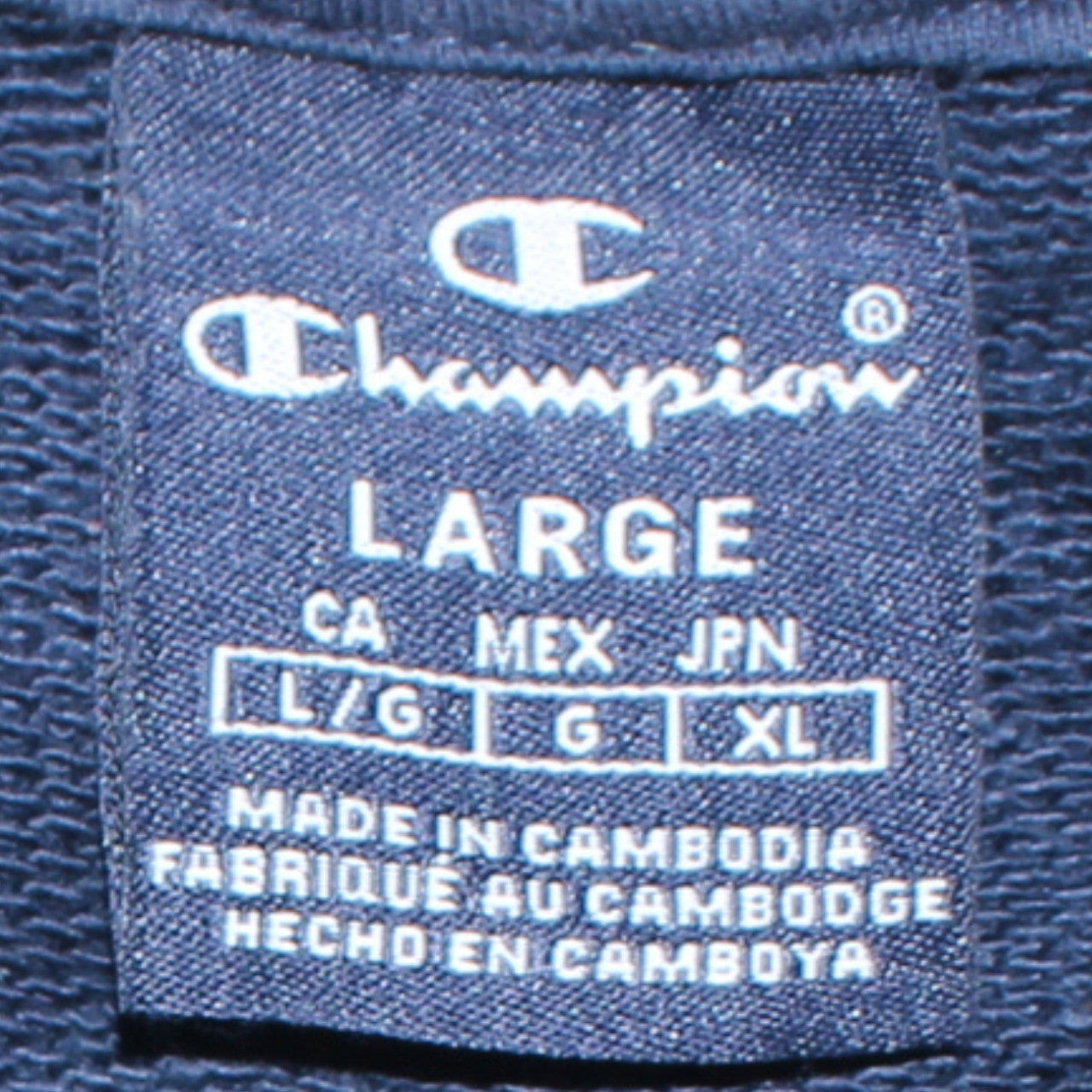 Champion Men's Blue Large Pullover Crew Neck Sweatshirt