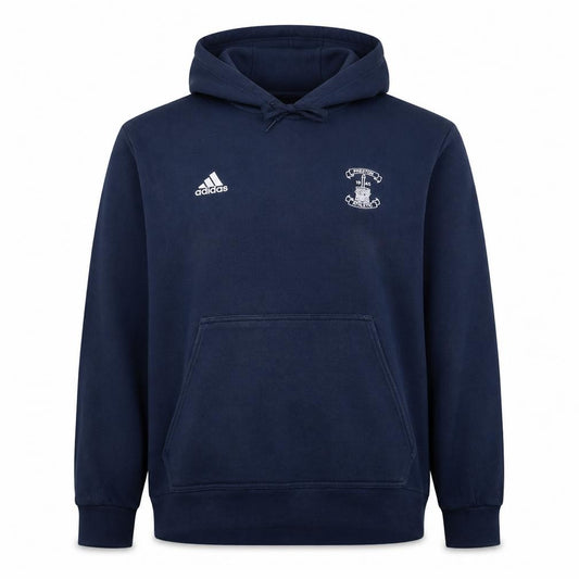 Front view of Adidas Men's Blue 2XL Pullover Hoodie Preston Athletic Logo