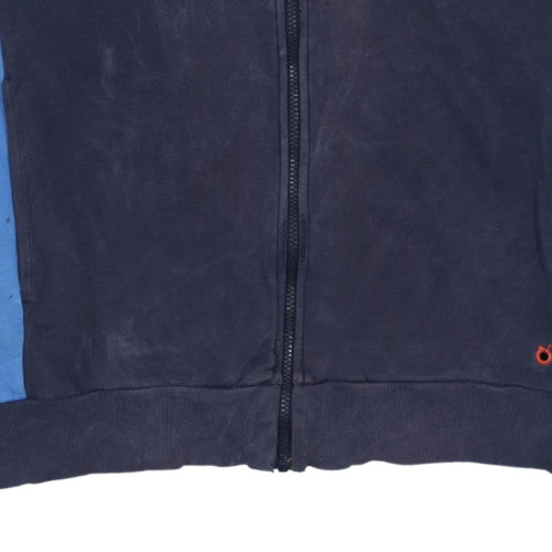 Puma Men's Blue Track Jacket Size M Full Zip Cotton Blend Activewear
