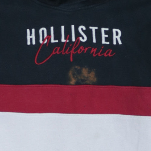 Hollister Mens Multicoloured XS Pullover Hoodie with Logo Print