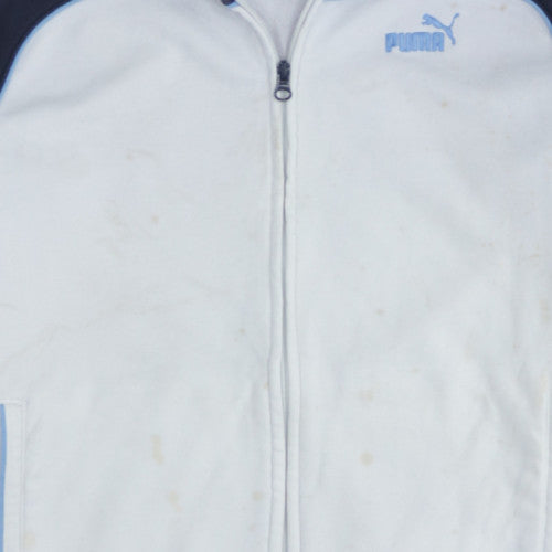 Puma Men's Blue Track Jacket L Full Zip Retro Sportswear