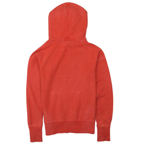 Nike Womens Red Pullover Hoodie Medium Hooded Logo Sweatshirt