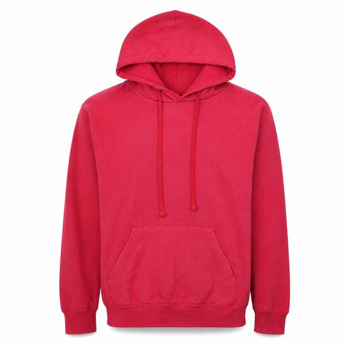 Russell Mens Red Pullover Hoodie Small Fleece Lined Hooded Sweatshirt