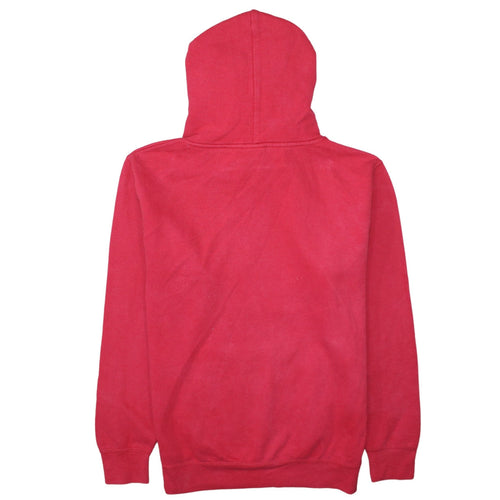 Russell Mens Red Pullover Hoodie Small Fleece Lined Hooded Sweatshirt