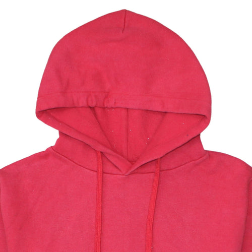 Russell Mens Red Pullover Hoodie Small Fleece Lined Hooded Sweatshirt