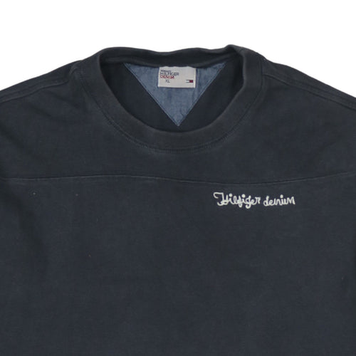 Tommy Hilfiger Men’s Black XL Crew Neck Pullover Sweatshirt