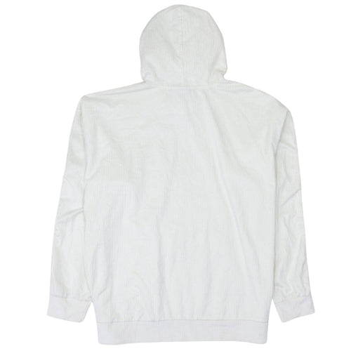Adidas Women Ivory Pullover Hoodie Size 12 Corduroy Lined Casual