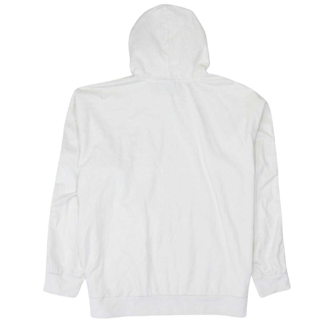 Adidas Women Ivory Pullover Hoodie Size 12 Corduroy Lined Casual