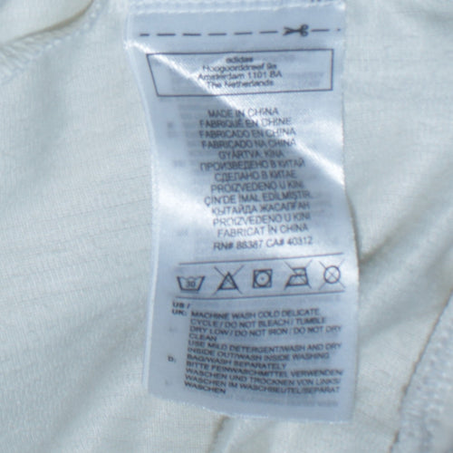 Adidas Women Ivory Pullover Hoodie Size 12 Corduroy Lined Casual