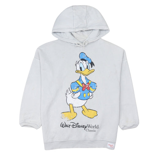 Disney Women’s Grey Donald Duck Pullover Hoodie Size S