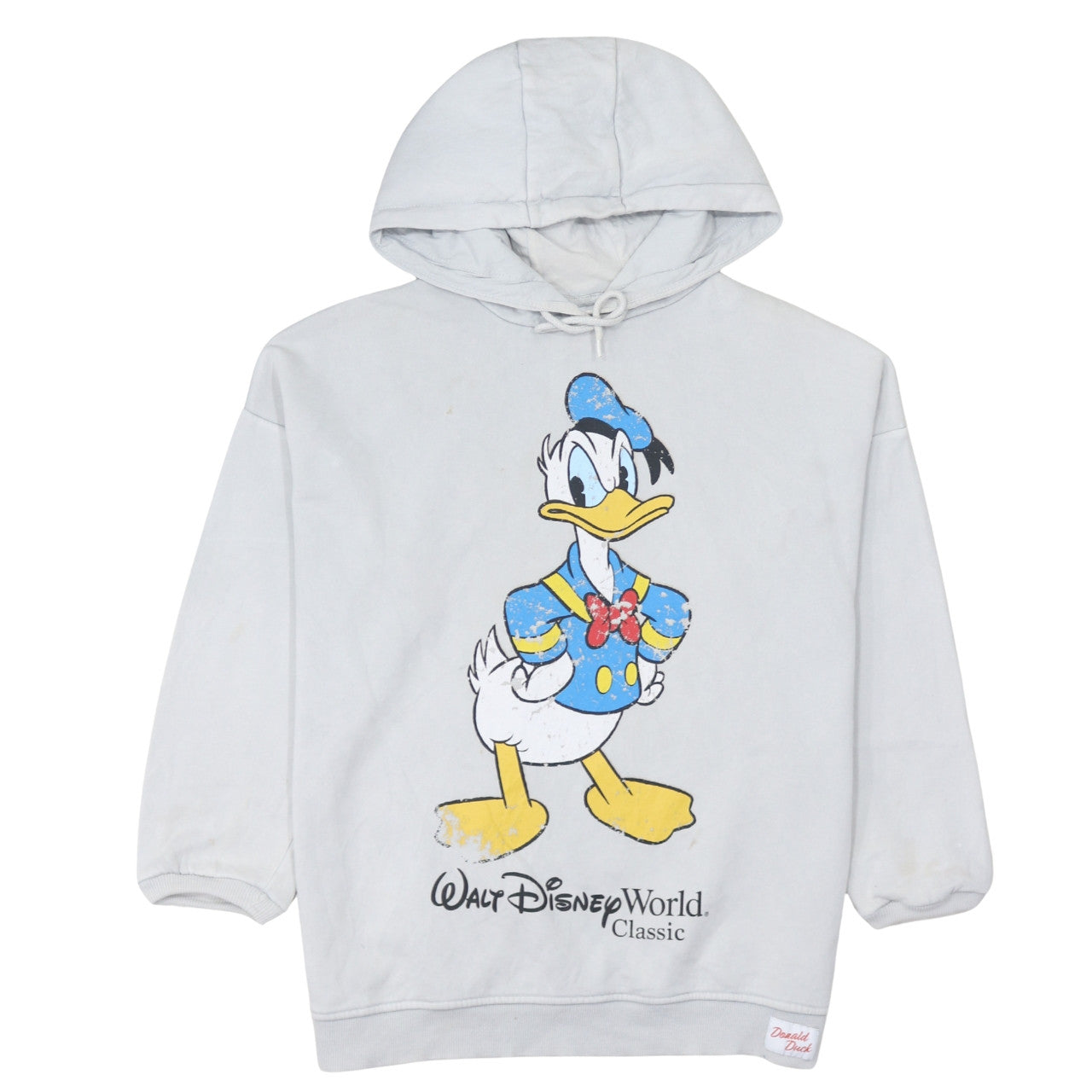 Disney Women’s Grey Donald Duck Pullover Hoodie Size S