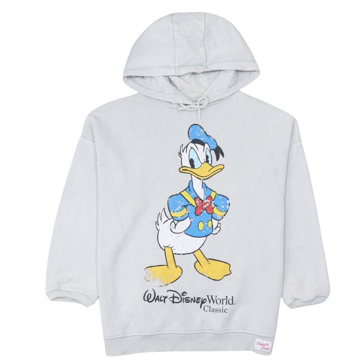 Disney Women’s Grey Donald Duck Pullover Hoodie Size S