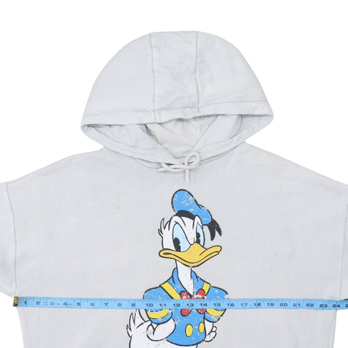 Disney Women’s Grey Donald Duck Pullover Hoodie Size S
