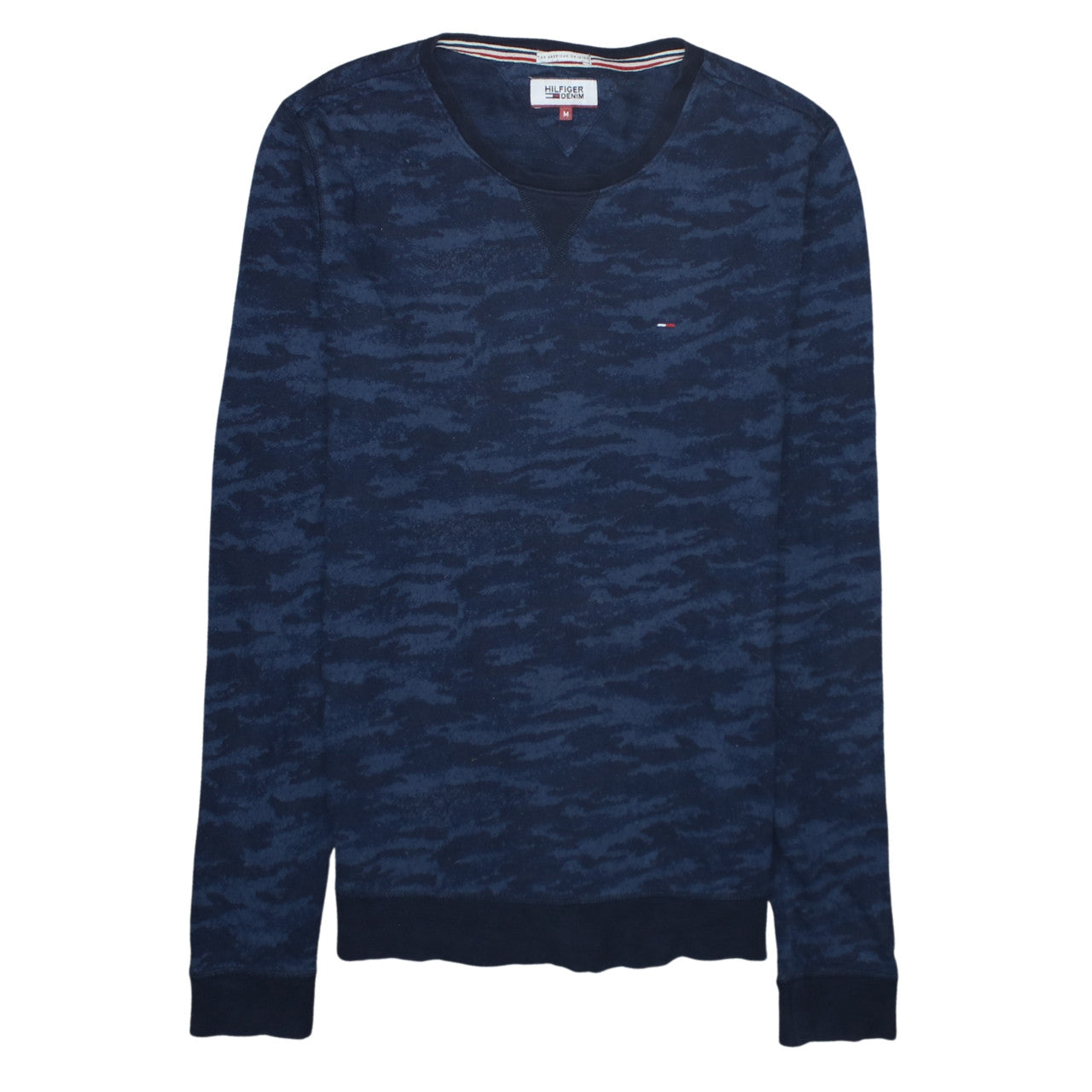 Hilfiger Denim Men's Blue Camouflage Pullover Sweatshirt M