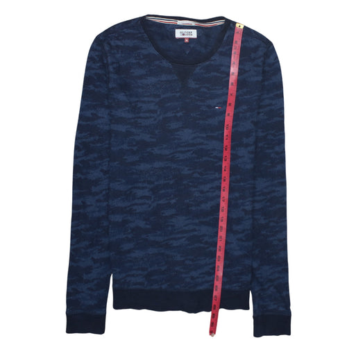 Hilfiger Denim Men's Blue Camouflage Pullover Sweatshirt M