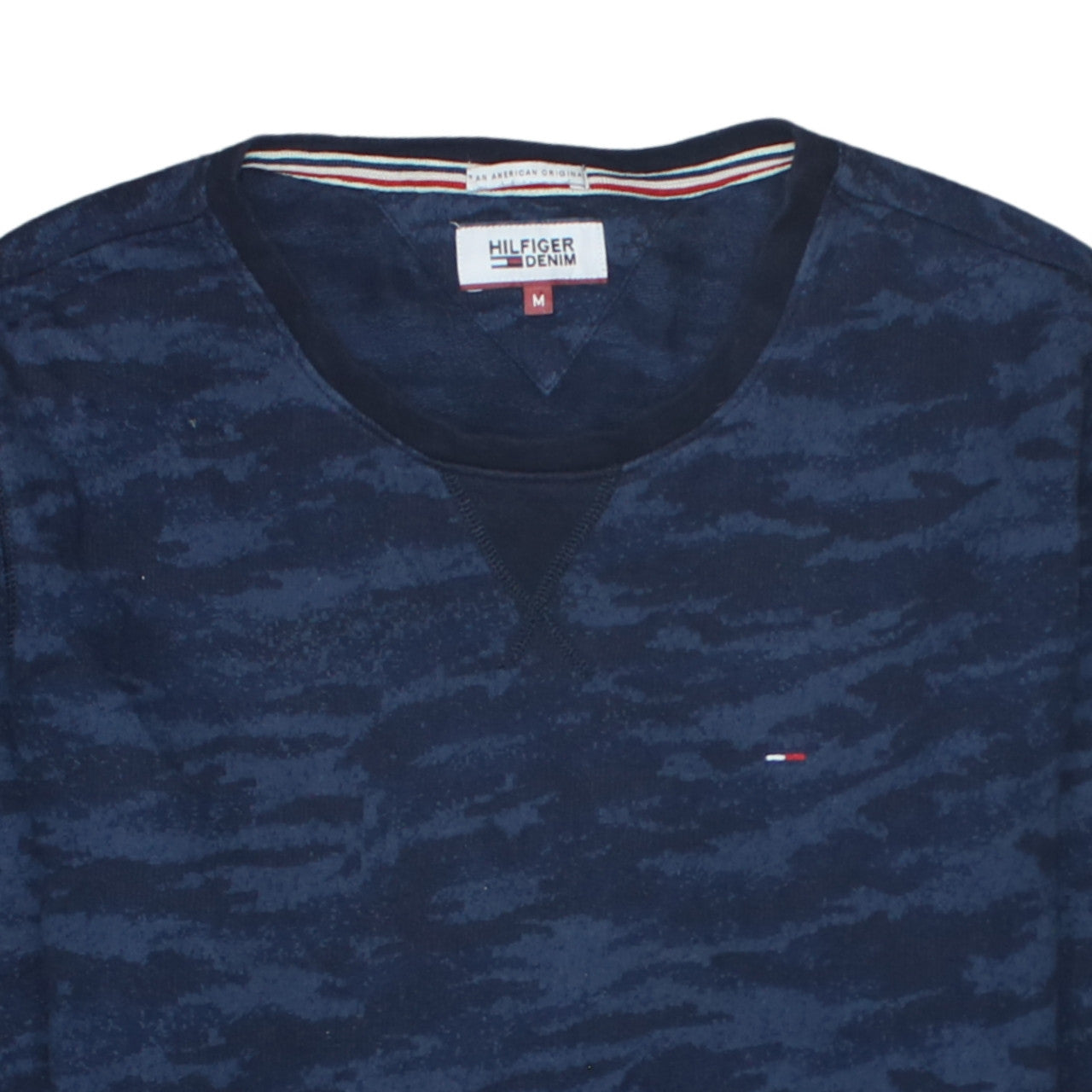Hilfiger Denim Men's Blue Camouflage Pullover Sweatshirt M
