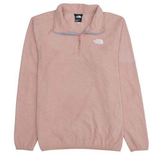 The North Face Women Pink Fleece 1/4 Zip Pullover Sweatshirt M