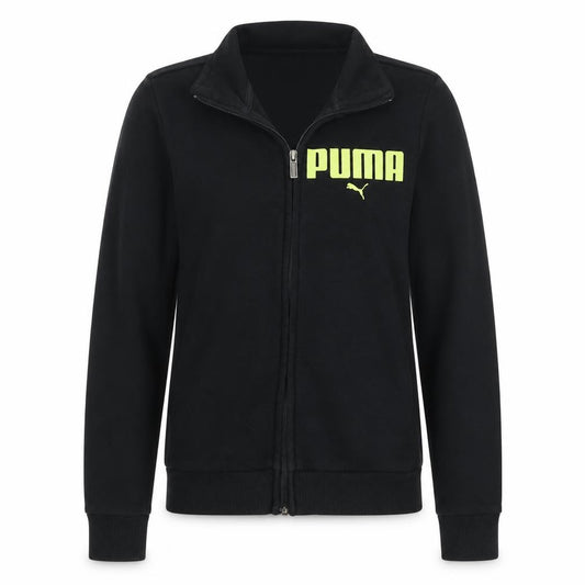 Front view of Puma Women's Black 3XS Track Jacket Full Zip Lightweight Sportswear
