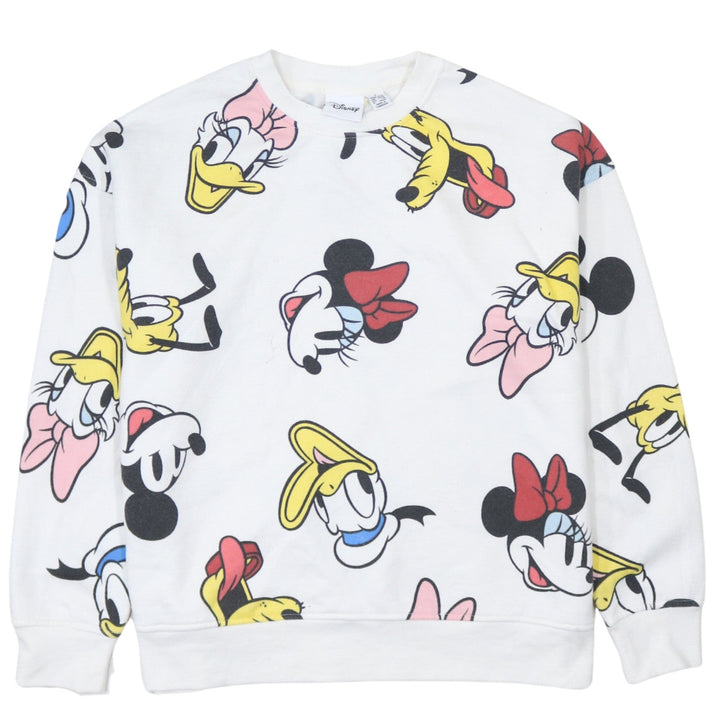 Disney Primark Cares Women's White Sweatshirt Small Minnie & Friends Print