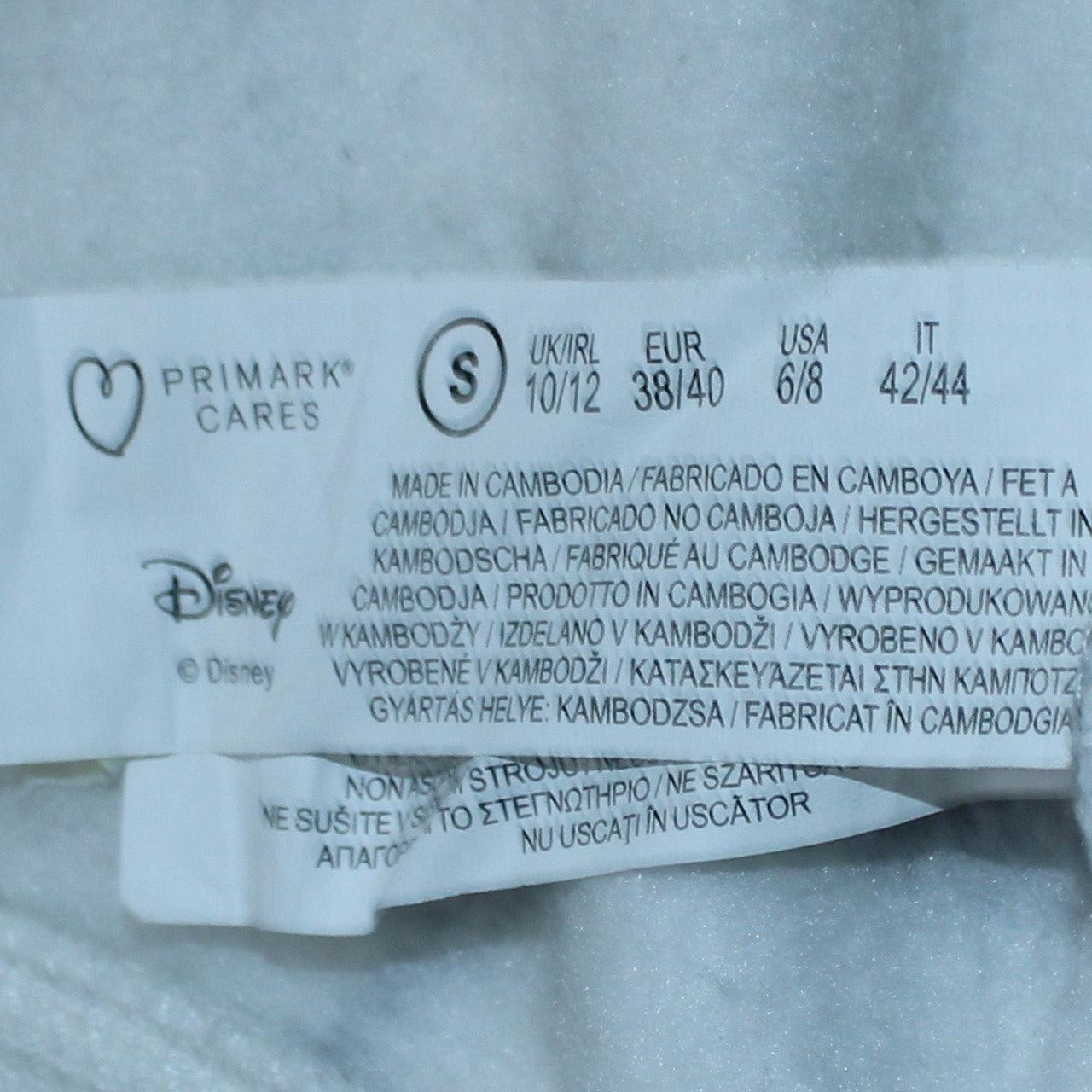 Disney Primark Cares Women's White Sweatshirt Small Minnie & Friends Print