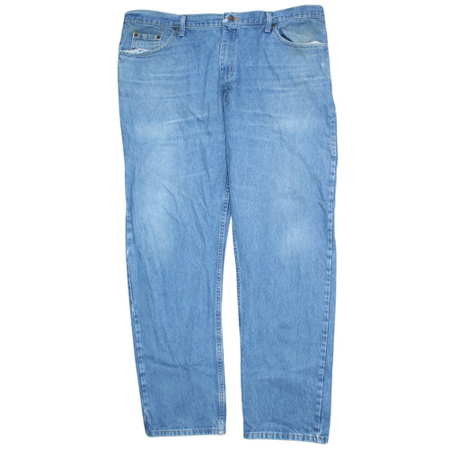 Wrangler Men's Blue 42x32 Regular Fit Straight Denim Jeans