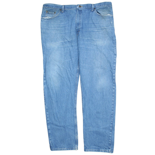 Wrangler Men's Blue 42x32 Regular Fit Straight Denim Jeans