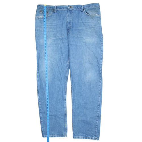 Wrangler Men's Blue 42x32 Regular Fit Straight Denim Jeans