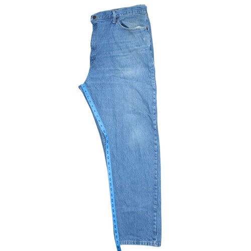 Wrangler Men's Blue 42x32 Regular Fit Straight Denim Jeans