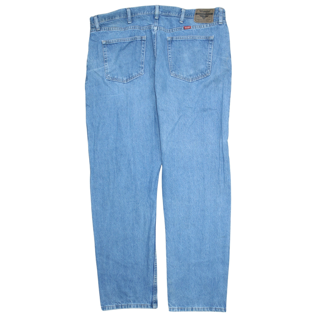 Wrangler Men's Blue 42x32 Regular Fit Straight Denim Jeans