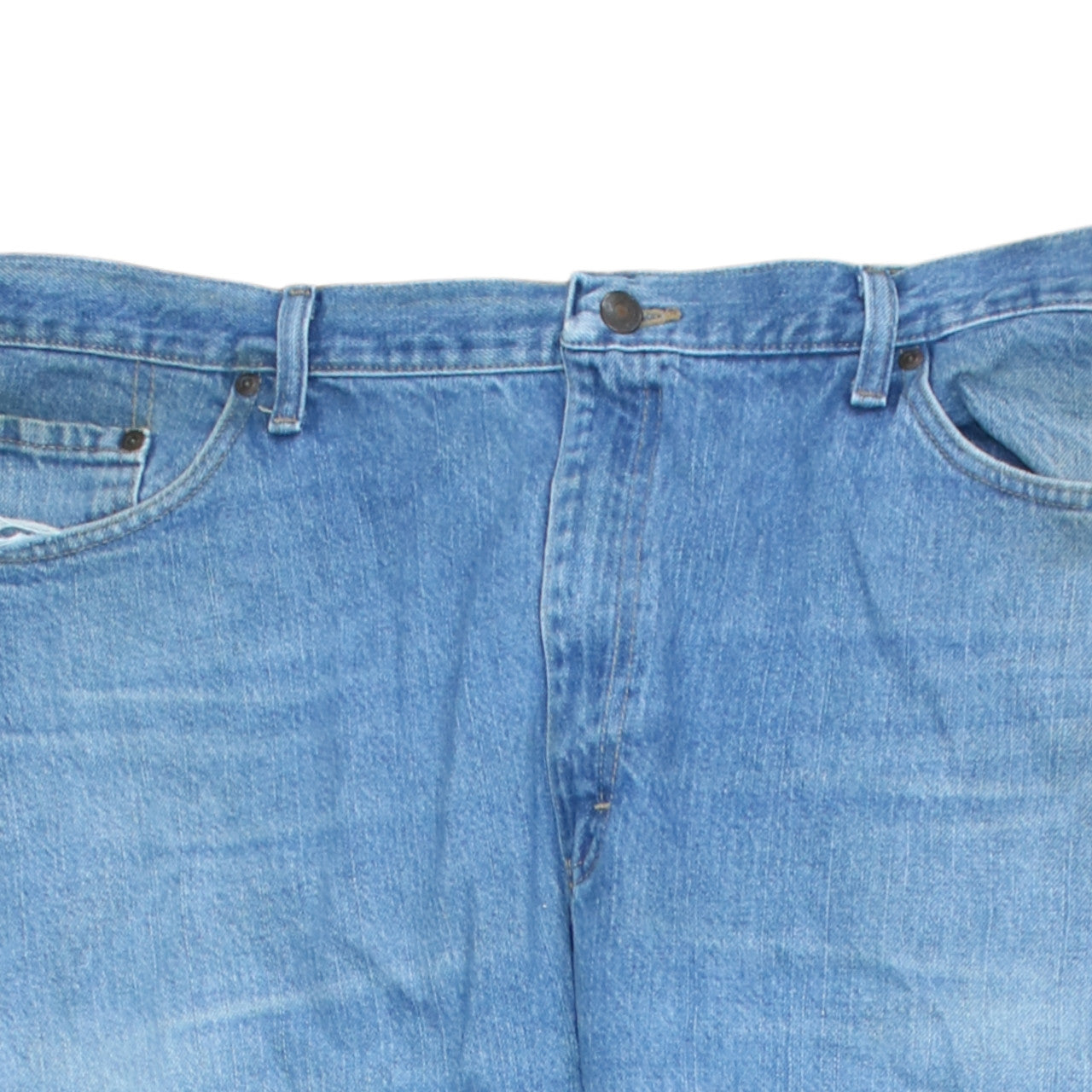 Wrangler Men's Blue 42x32 Regular Fit Straight Denim Jeans