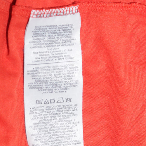 Nike Men's Orange Dri-FIT Crew Neck Short Sleeve T-Shirt Size M