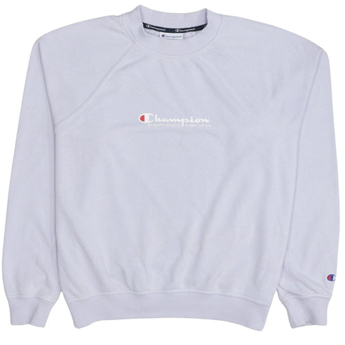 Champion Women White Small Crew Neck Pullover Sweatshirt