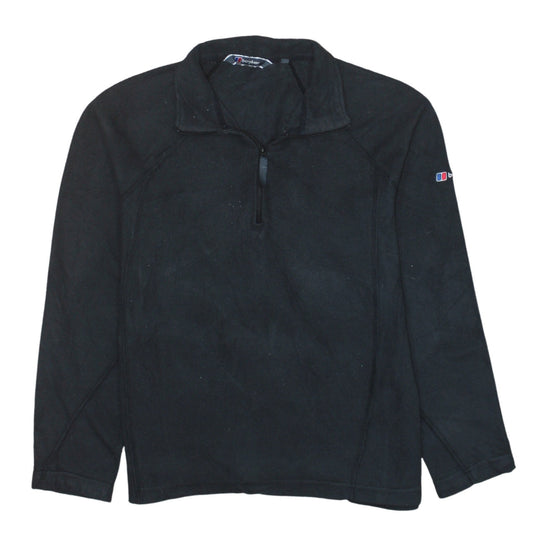 Berghaus Womens Black Size 12 Half Zip Fleece Jacket Hiking Top