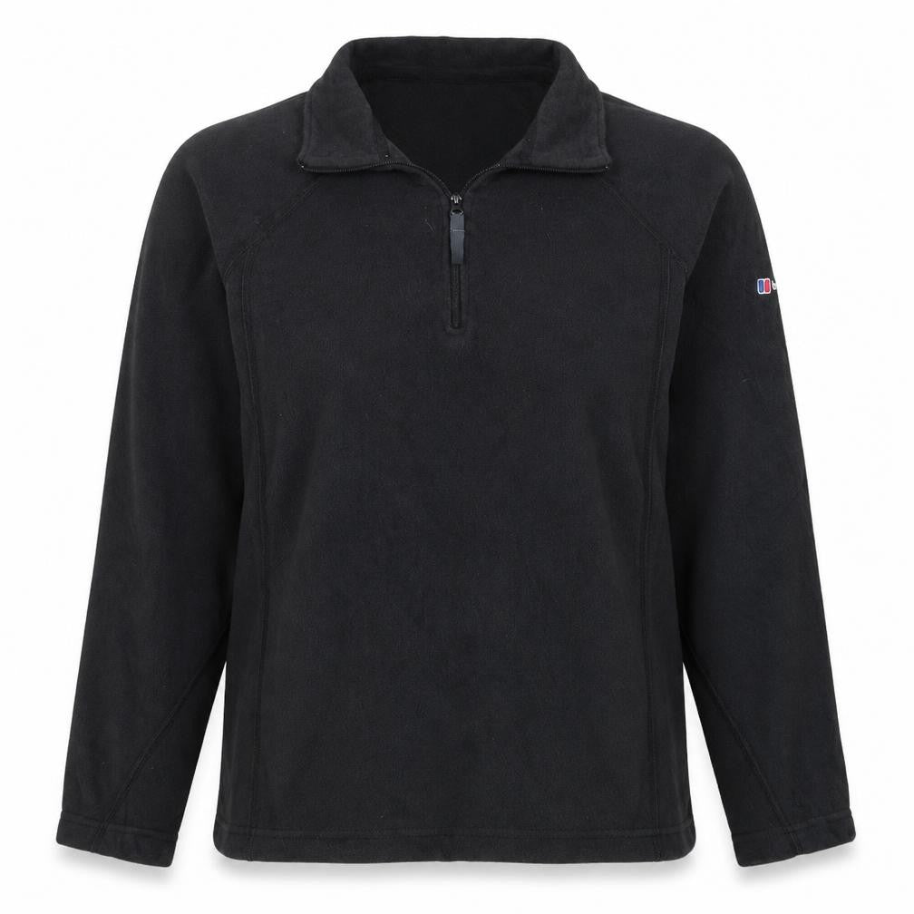 Berghaus Womens Black Size 12 Half Zip Fleece Jacket Hiking Top