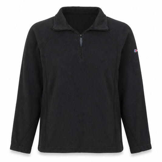 Berghaus Womens Black Size 12 Half Zip Fleece Jacket Hiking Top
