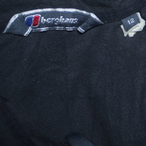Berghaus Womens Black Size 12 Half Zip Fleece Jacket Hiking Top