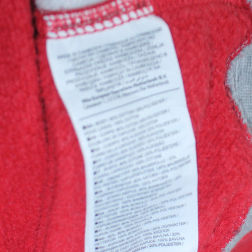 Nike Men's Red & Grey 1/2 Zip Hoodie Size M Colour Block Fleece