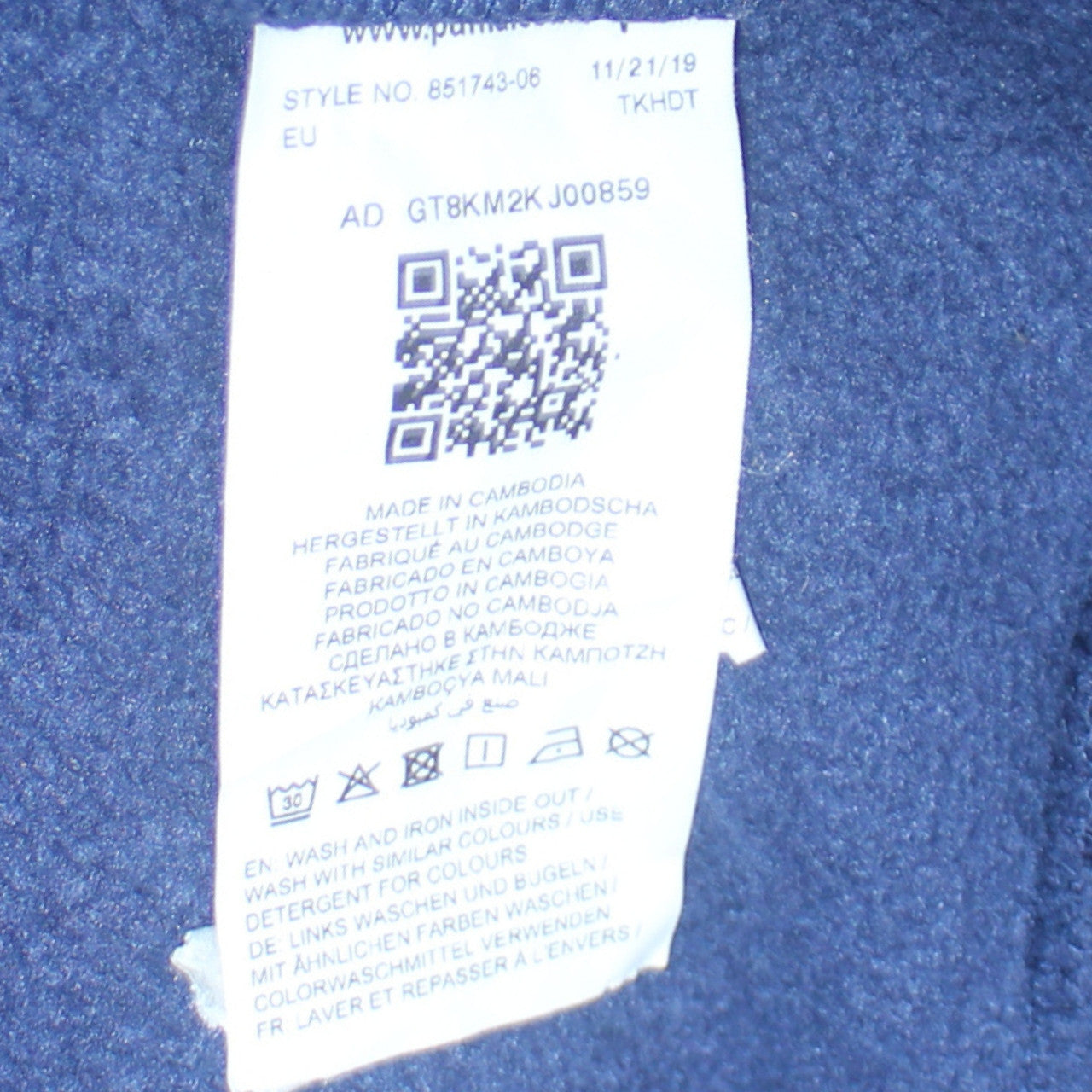 Puma Men's Blue Pullover Hoodie M Logo Fleece Sportswear